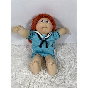 Cabbage Patch Kids Doll Vintage 1978/1982 Red Hair Blue Eyes Pigtails Romper